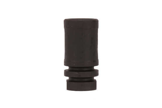 The KAK Industry A2 flash suppressor has a closed bottom to eliminate dust kick up